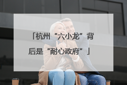 杭州“六小龙”背后是“耐心政府”