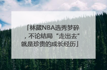 林葳NBA选秀梦碎，不论结局“走出去”就是珍贵的成长经历