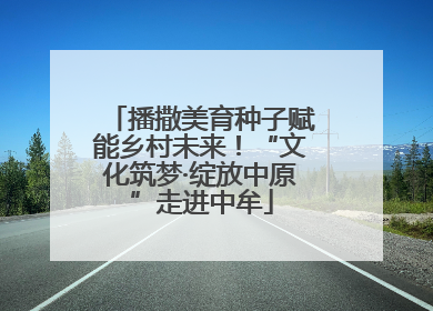 播撒美育种子赋能乡村未来！“文化筑梦·绽放中原”走进中牟