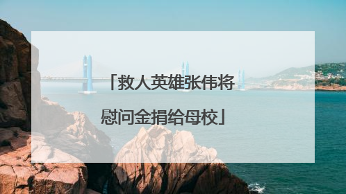救人英雄张伟将慰问金捐给母校