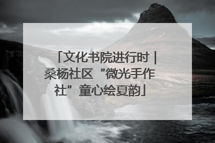 文化书院进行时｜桑杨社区“微光手作社”童心绘夏韵