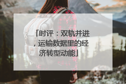 时评：双轨并进，运输数据里的经济转型动能
