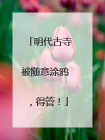 明代古寺被随意涂鸦，得管！