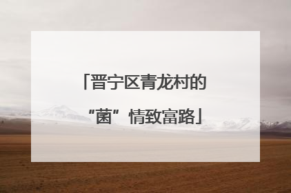 晋宁区青龙村的“菌”情致富路