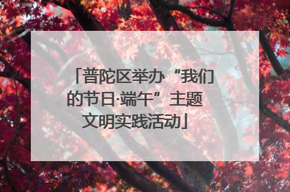 普陀区举办“我们的节日·端午”主题文明实践活动