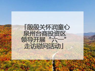殷殷关怀润童心 泉州台商投资区领导开展“六一”走访慰问活动