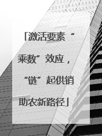 激活要素“乘数”效应，“链”起供销助农新路径