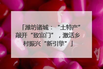 潍坊诸城：“土特产”敲开“致富门”，激活乡村振兴“新引擎”