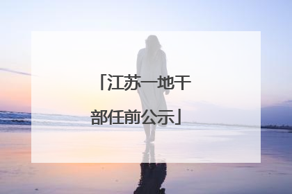 江苏一地干部任前公示