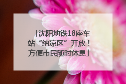 沈阳地铁18座车站“纳凉区”开放！方便市民随时休息