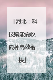 河北：科技赋能夏收夏种高效衔接