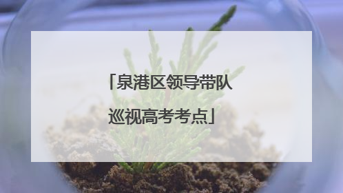 泉港区领导带队巡视高考考点