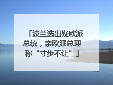 波兰选出疑欧派总统，亲欧派总理称“寸步不让”