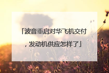 波音重启对华飞机交付，发动机供应怎样了