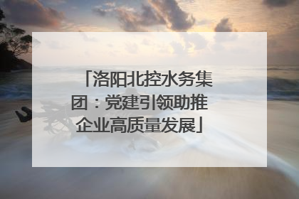 洛阳北控水务集团：党建引领助推企业高质量发展