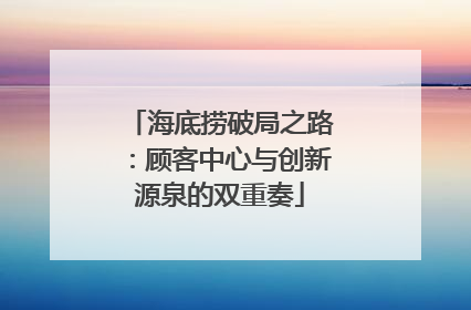 海底捞破局之路：顾客中心与创新源泉的双重奏
