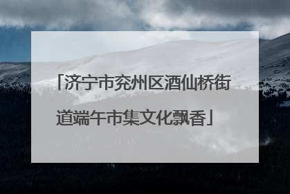 济宁市兖州区酒仙桥街道端午市集文化飘香