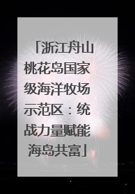 浙江舟山桃花岛国家级海洋牧场示范区：统战力量赋能海岛共富