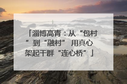 淄博高青：从“包村”到“融村” 用真心架起干群“连心桥”
