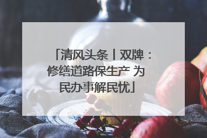 清风头条丨双牌：修缮道路保生产 为民办事解民忧