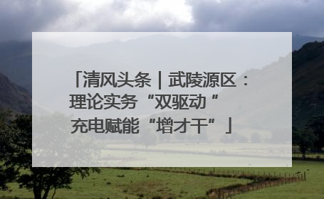 清风头条｜武陵源区：理论实务“双驱动 ” 充电赋能“增才干”