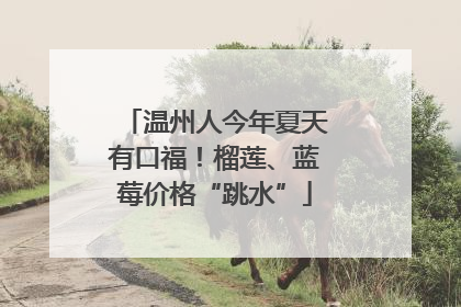 温州人今年夏天有口福！榴莲、蓝莓价格“跳水”