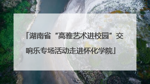 湖南省“高雅艺术进校园”交响乐专场活动走进怀化学院