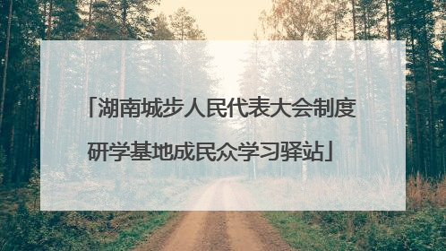 湖南城步人民代表大会制度研学基地成民众学习驿站
