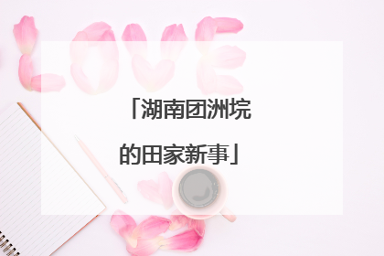 湖南团洲垸的田家新事