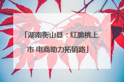 湖南衡山县：红脆桃上市 电商助力拓销路