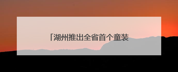 湖州推出全省首个童装企业商业秘密保护标准