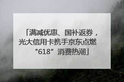 满减优惠、国补返券，光大信用卡携手京东点燃“618”消费热潮