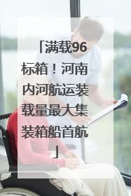 满载96标箱！河南内河航运装载量最大集装箱船首航