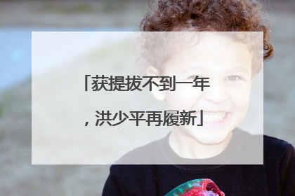 获提拔不到一年，洪少平再履新