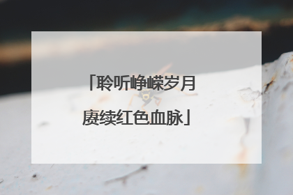 聆听峥嵘岁月 赓续红色血脉