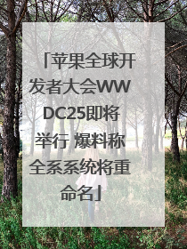 苹果全球开发者大会WWDC25即将举行 爆料称全系系统将重命名