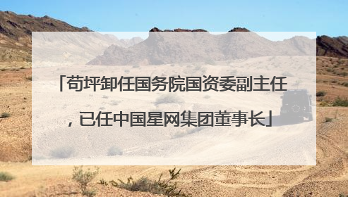 苟坪卸任国务院国资委副主任，已任中国星网集团董事长