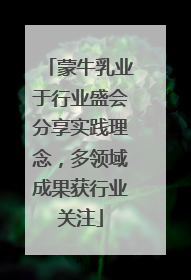 蒙牛乳业于行业盛会分享实践理念，多领域成果获行业关注