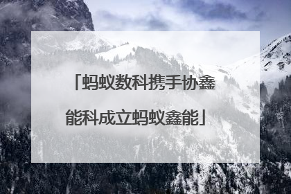 蚂蚁数科携手协鑫能科成立蚂蚁鑫能