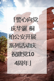 警心向党庆华诞 桐柏公安开展系列活动庆祝建党104周年