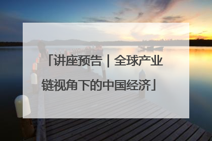 讲座预告｜全球产业链视角下的中国经济
