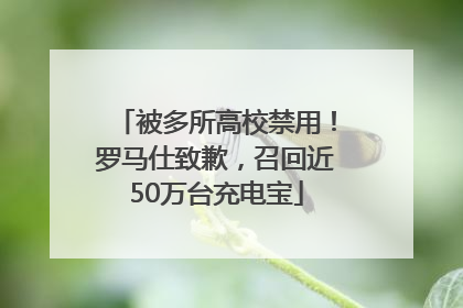 被多所高校禁用！罗马仕致歉，召回近50万台充电宝