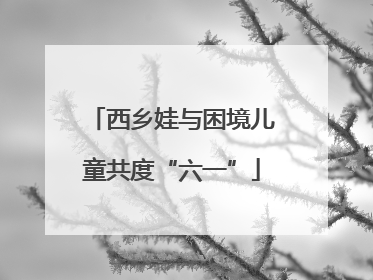 西乡娃与困境儿童共度“六一”