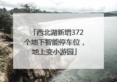西北湖新增372个地下智能停车位，地上变小游园