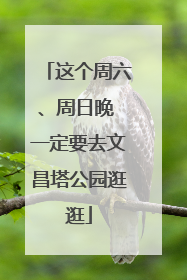 这个周六、周日晚 一定要去文昌塔公园逛逛