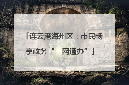 连云港海州区：市民畅享政务“一网通办”