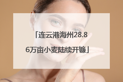 连云港海州28.86万亩小麦陆续开镰