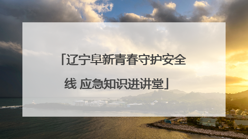 辽宁阜新青春守护安全线 应急知识进讲堂