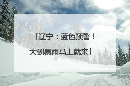 辽宁：蓝色预警！大到暴雨马上就来