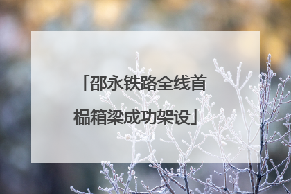 邵永铁路全线首榀箱梁成功架设